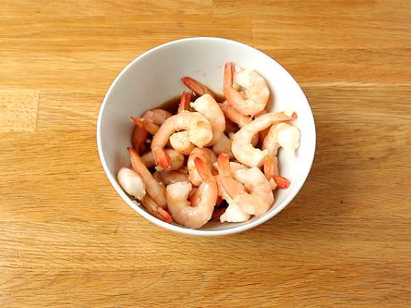 Зеленчуков уок със скариди - Подготовка стъпка 1