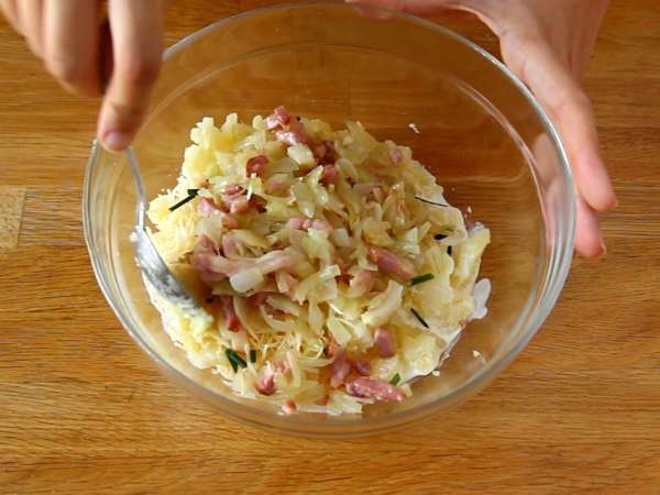 Печени картофи, пълнени с бекон и сирене - Подготовка стъпка 3