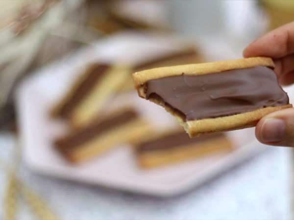 Бисквити Twix с карамел и млечен шоколад - Подготовка стъпка 10