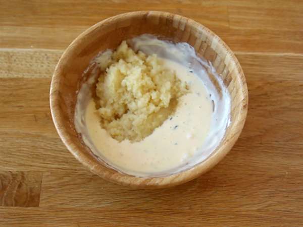 Картофени гофрети - Сандвич от гофрети с пушена сьомга и фреш - Подготовка стъпка 2