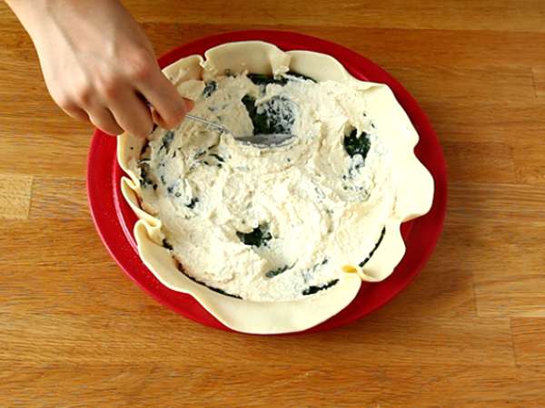 Пай със спанак, рикота и яйца - италиански Torta Pasqualina - Подготовка стъпка 5