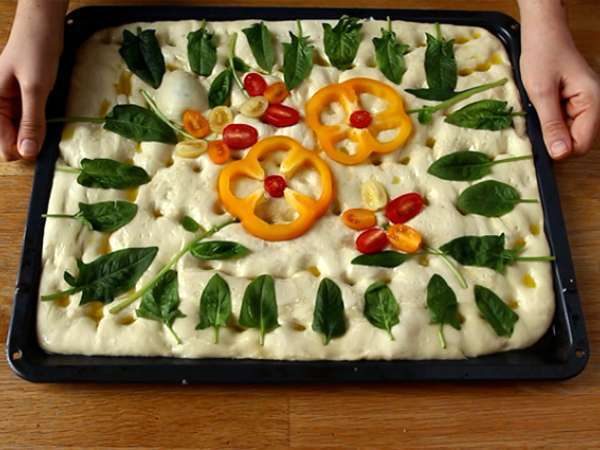 Цветя от фокача - изкуство от фокача - Подготовка стъпка 8