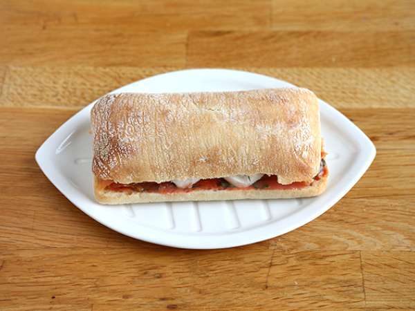 Панини със сьомга, моцарела и копър - Подготовка стъпка 4