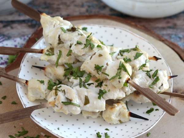 Шишчета с мариновано пилешко месо в сос от кисело мляко и лимон - Подготовка стъпка 4