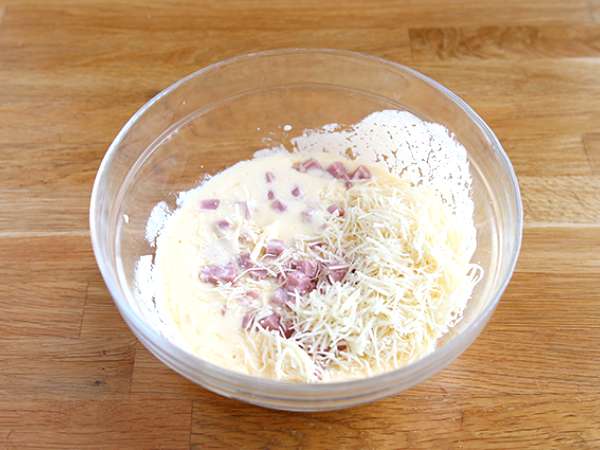 Киш с ниско съдържание на мазнини с шунка, сирене и кисело мляко! - Подготовка стъпка 1