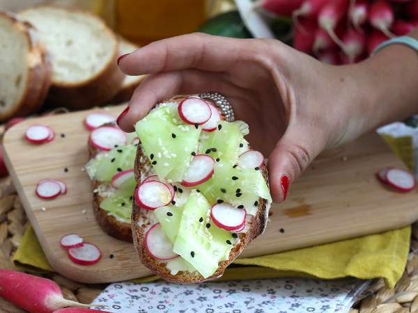 Сандвичи с краставици и репички с крема сирене - Подготовка стъпка 5