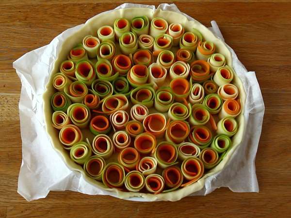 Киш от розови тиквички и моркови - Подготовка стъпка 3