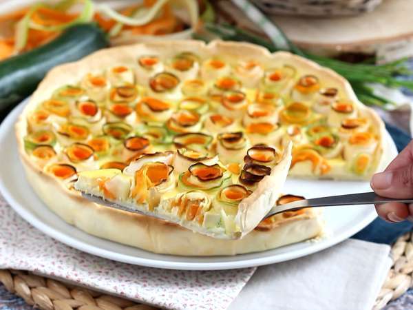 Киш от розови тиквички и моркови - Подготовка стъпка 6