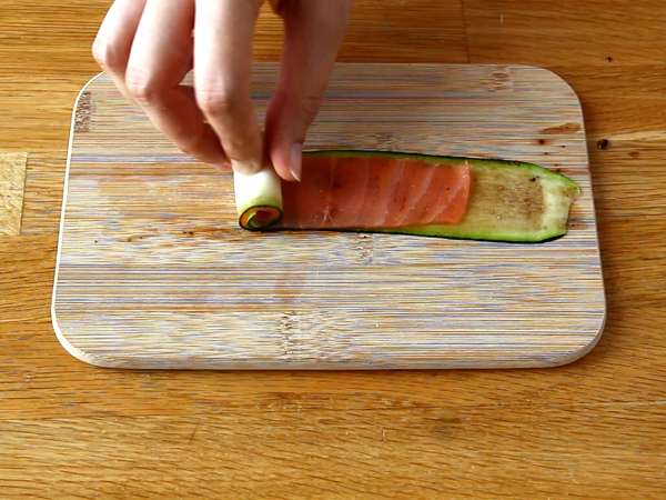 Рула от тиквички и пушена сьомга - Подготовка стъпка 5