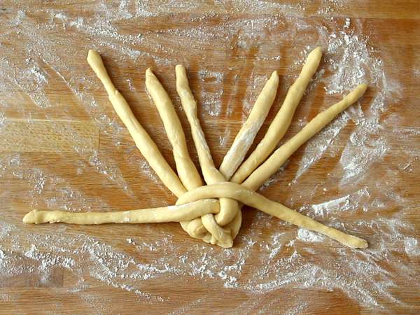 8 нишки плетени кокове - Подготовка стъпка 9