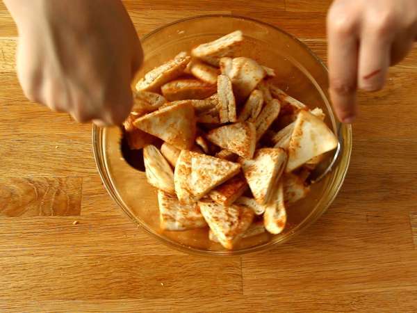 Чипс от хляб пита - експресна рецепта - Подготовка стъпка 3