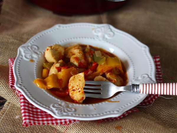 Пиле Express Basquaise в Cookeo - Подготовка стъпка 5