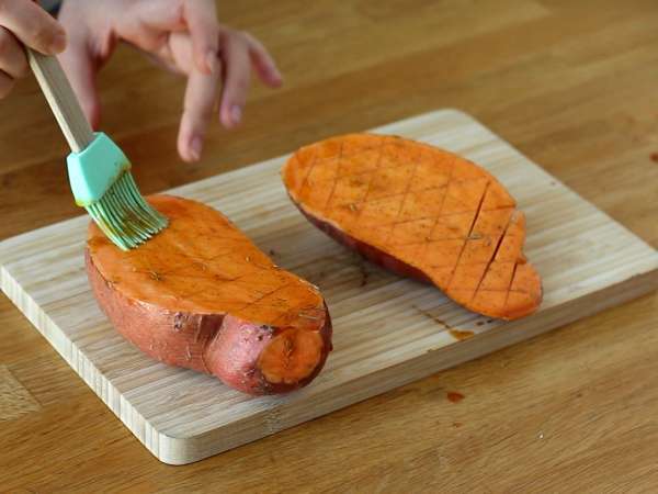 Печени сладки картофи - Подготовка стъпка 2