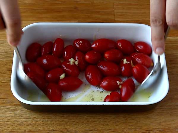 Брускети с печени домати и бурата - Подготовка стъпка 1