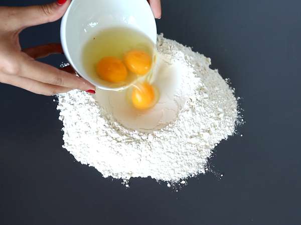 Равиоли с форма на бонбони с пълнеж от тиква и рикота Caramelle - Подготовка стъпка 1