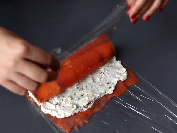 Руло от сьомга с рикота и шамфъстък - Подготовка стъпка 5