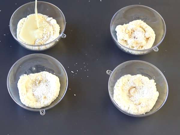 Неизпечени кокосови верини в стил Raffaello - приказен десерт в снежна топка - Подготовка стъпка 6