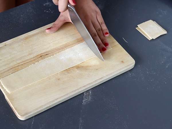 Как да си направим домашна паста: сорпресин, малка красива паста - Подготовка стъпка 4