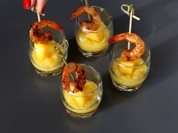 Верини от скариди и манго за сладък и солен аперитив - Подготовка стъпка 7