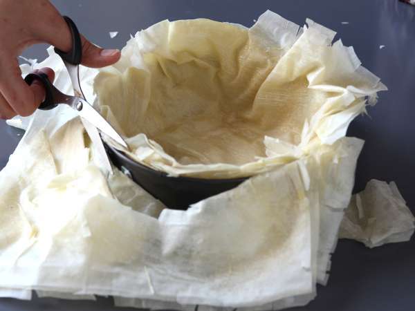 Чийзкейк в баклавски стил с шамфъстък, хрупкав и топящ се - Подготовка стъпка 2