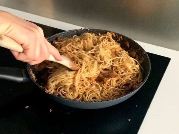 Китайски юфка Wok (зеленчуци и текстуриран соев протеин) - Подготовка стъпка 5