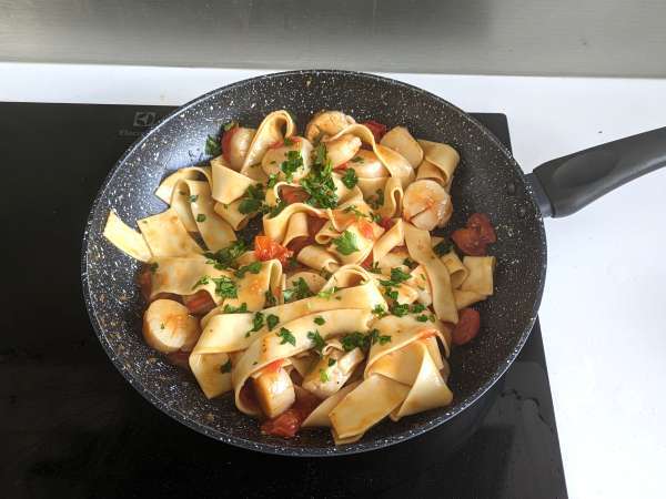 Паста с миди - елегантно първо ястие с морски дарове - Подготовка стъпка 6