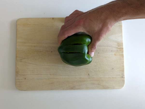 Как да обелим чушките в микровълнова фурна - Подготовка стъпка 1