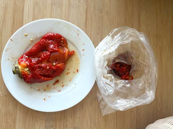 Салата от печени чушки във фритюрник - Подготовка стъпка 3