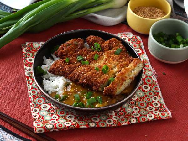 Паниран патладжан с панировка панко, японско къри в стил кацу, но вегетарианско - Подготовка стъпка 17