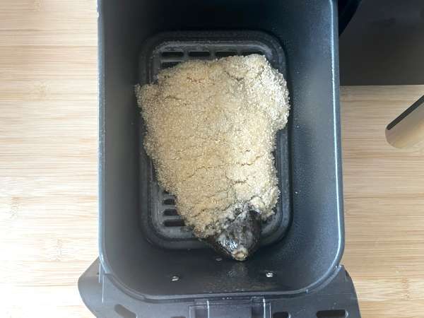 Паниран патладжан по милански, но вегетариански - Готвене във фритюрник - Подготовка стъпка 10