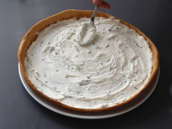 Супер освежаващ летен тарт: рикота, краставица и пушена сьомга - Подготовка стъпка 7