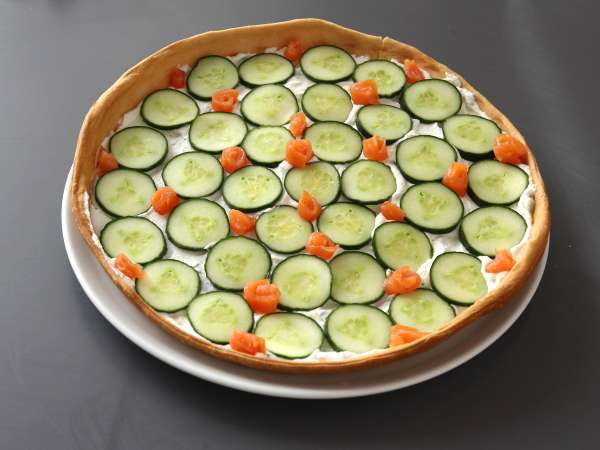 Супер освежаващ летен тарт: рикота, краставица и пушена сьомга - Подготовка стъпка 9