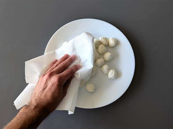 Моцарелин във въздушен фритюрник - Подготовка стъпка 1