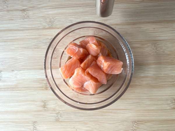 Хапки от сьомга с азиатска марината във фритюрник - Подготовка стъпка 2