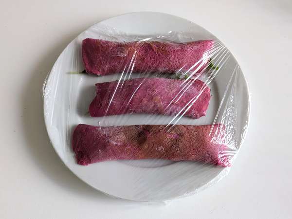 Ролки от крепи от цвекло с рикота и рукола - Подготовка стъпка 8