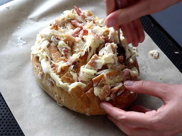 Хляб с пълнеж от таралеж в стил тартифлет - Подготовка стъпка 8