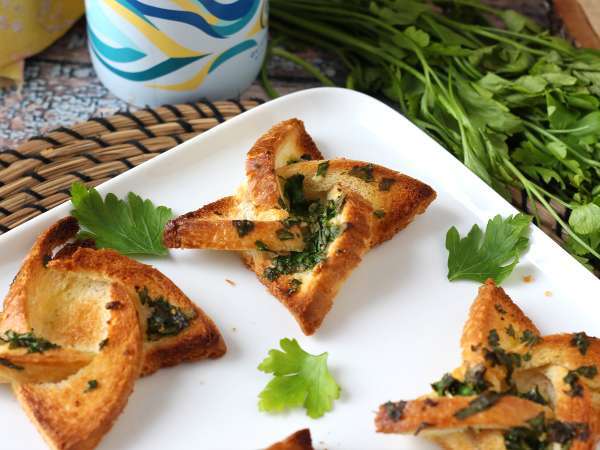 Чеснов хляб тип звезда с хляб за сандвичи - Подготовка стъпка 13