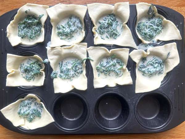 Мини сладкиши със спанак и козе сирене - Подготовка стъпка 8