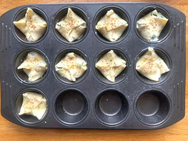 Мини сладкиши със спанак и козе сирене - Подготовка стъпка 9