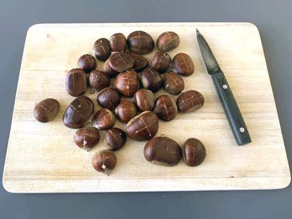 Кестени, печени във фритюрник - Подготовка стъпка 2