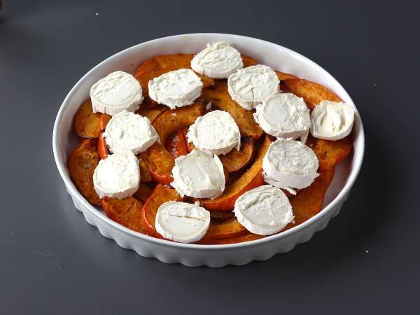 Татин от тиква с козе сирене и мед - Подготовка стъпка 8