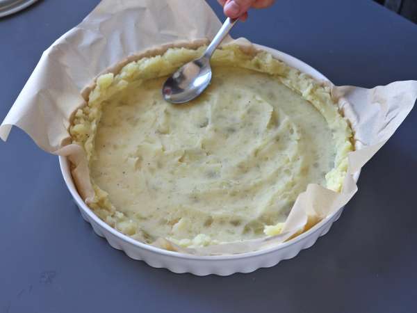 Тарт с пушена сьомга с картофена основа - Подготовка стъпка 3