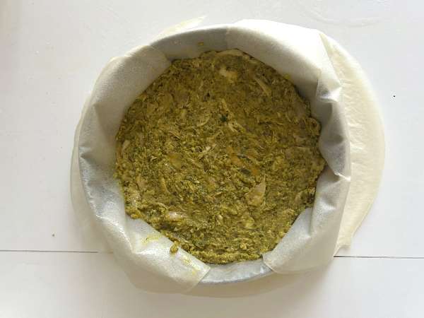 Традиционен марокански сладкиш с тухлено тесто, пилешко месо и подправки - Подготовка стъпка 12