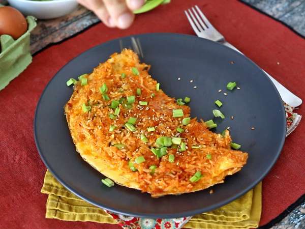 Омлет с хрупкав ориз и соеви зърна - пикантно ястие, което се приготвя бързо и без отпадъци! - Подготовка стъпка 7