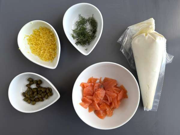 Аперитив с пушена сьомга - Подготовка стъпка 1