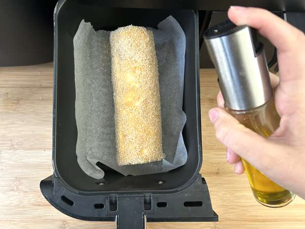 Хрупкаво, топящо се в устата козе сирене, панирано с Air Fryer: абсолютен комфорт! - Подготовка стъпка 6