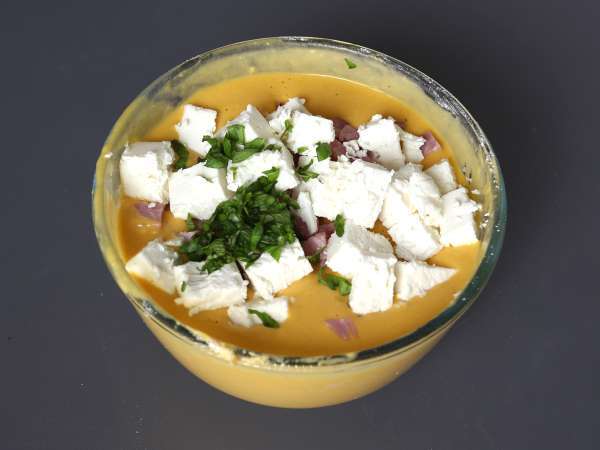 Пикантно брауни с шунка и фета и тиква: перфектната рецепта за супа за рециклиране! - Подготовка стъпка 2