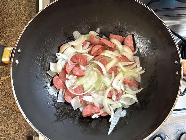 Фарофа със златни пеперони, яйце и морков - Подготовка стъпка 1