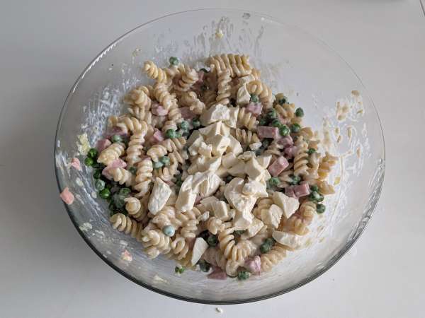 Кремообразна печена паста с грах и шунка au gratin - Подготовка стъпка 9