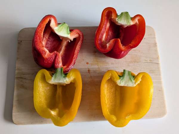 Печени вегетариански пълнени чушки: лесна и вкусна рецепта със зеленчуци и сирене моцарела - Подготовка стъпка 1